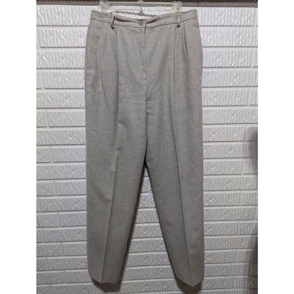 Carlisle Vintage Women's Gray Wool Pansuit Boxy Jacket Pleated Lined Pant Size 1 - Picture 3 of 9